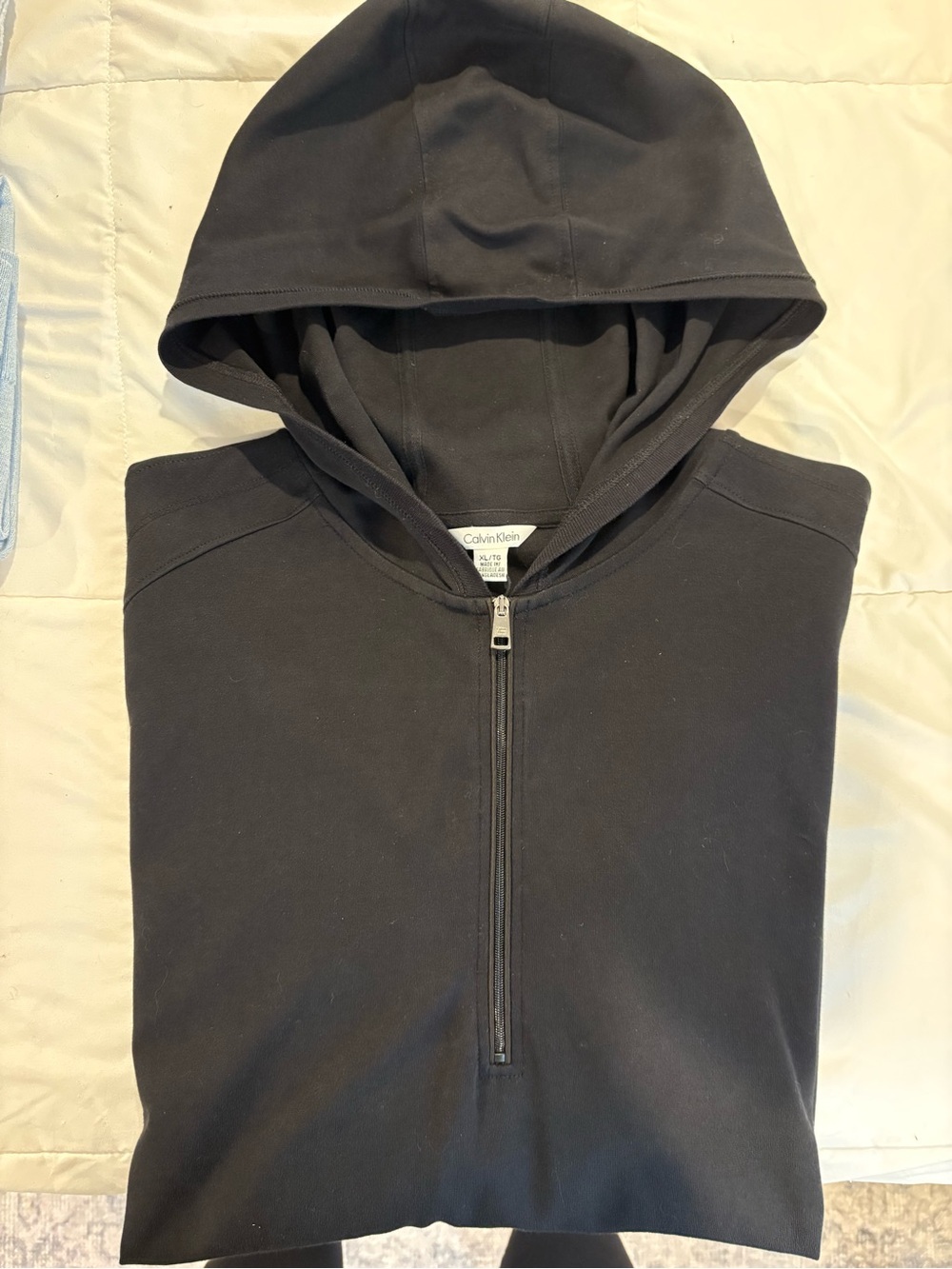 Calvin Klein Black Half-Zip Pullover Hoodie